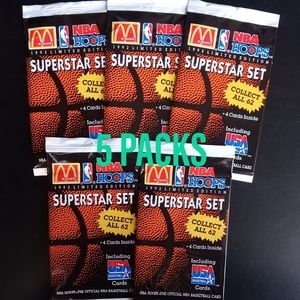 5 Packs - 1992 McDonalds NBA Hoops Superstar Set & USA Olympic Dream Team Cards